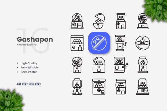 Gashapon Icons: Playful Graphics for Handmade Crafts