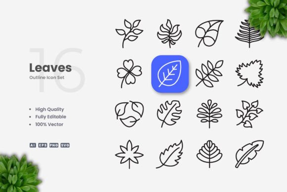 Leaves Icons: A Practical Review for Digital Graphics Sellers
