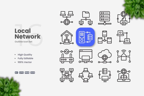 Local Network Icons – Clean Graphics for Modern Content Design