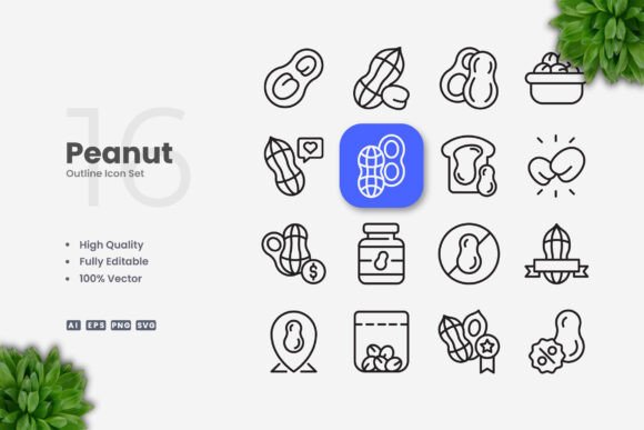 Peanut Icons: Clean Graphics for Handmade Creations