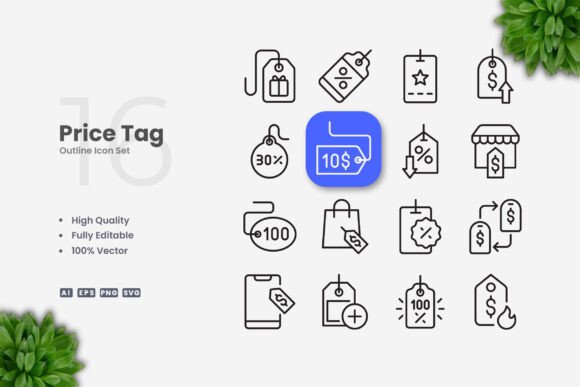 Price Tag Icons for Small Business Branding