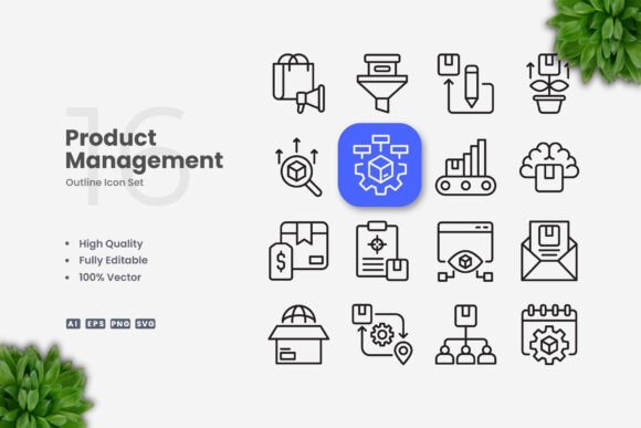 Product Management Icons: Clean Graphics for Handmade Creations