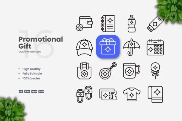 Promotional Gift Icons Graphics for Handmade Creations