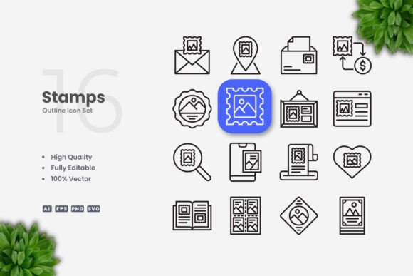 Stamps Icons: A Versatile Graphic Asset for Local Branding