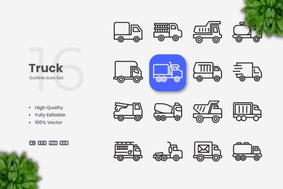 Truck Icons Review for Embroidery Projects