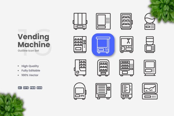 Vending Machine Icons for Modern Graphics